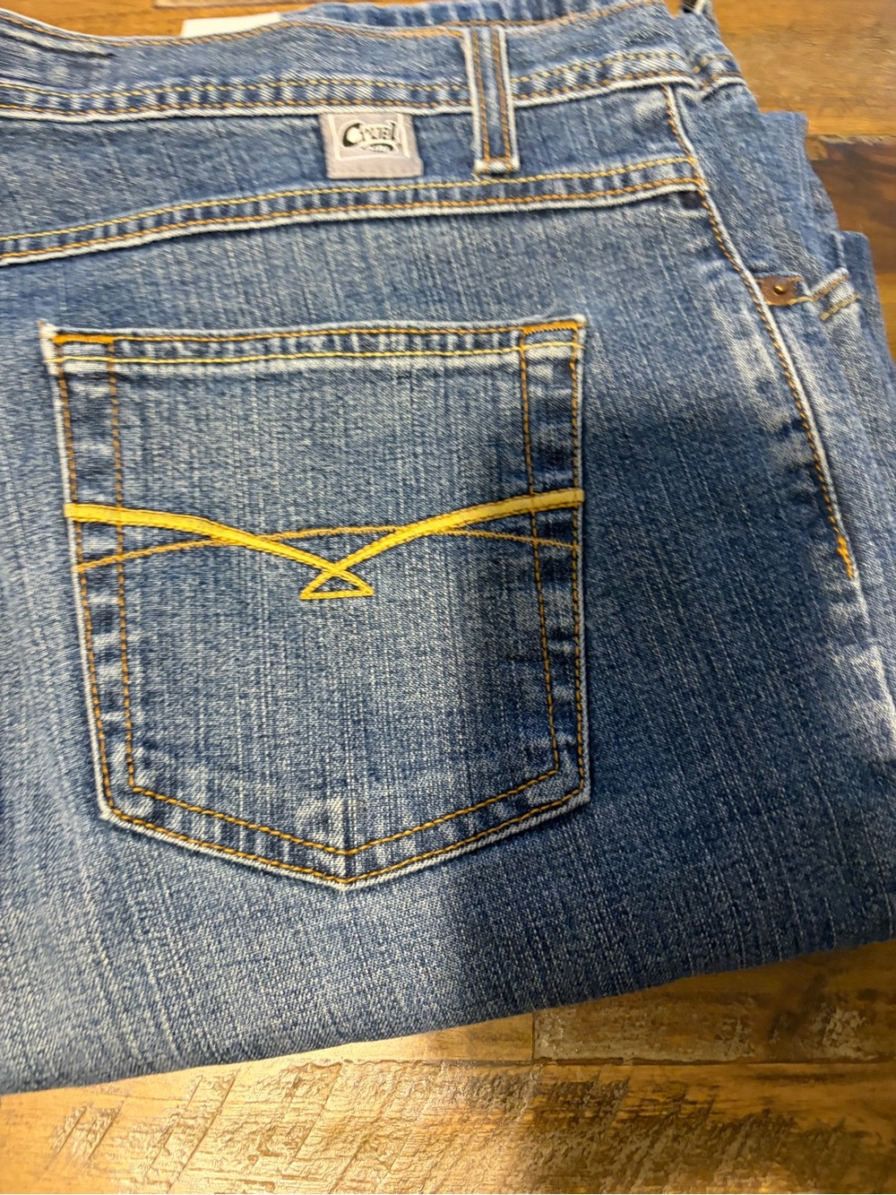 Cruel Girl women’s Blue Jeans with Yellow Stitching